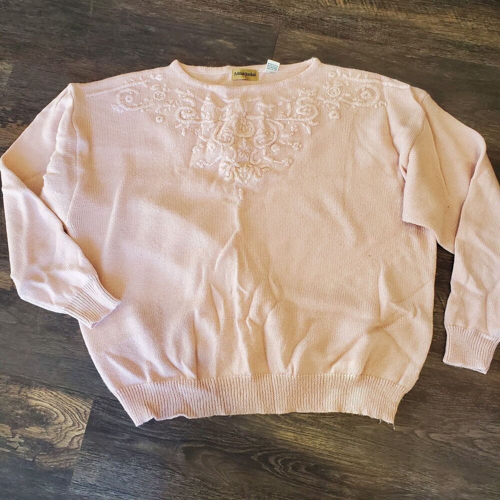 Vintage Adrian Jordan Knit Sweater Wool and Acrylic Size 26/28